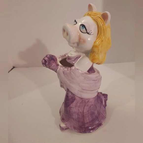 Vintage Miss Piggy Ceramic Vase Taste Setter by Sigma Henson Assoc. - Picture 1 of 9